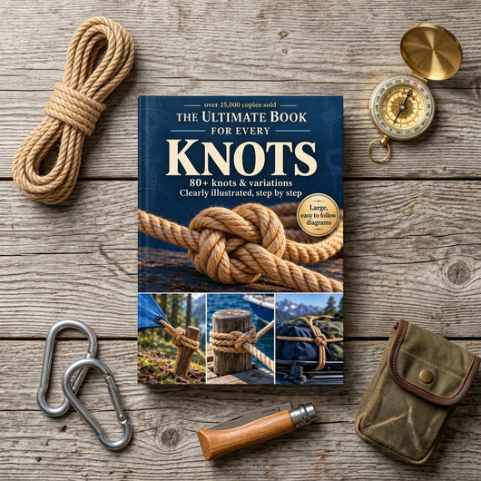 Knot book with outdoor camping and sailing gear